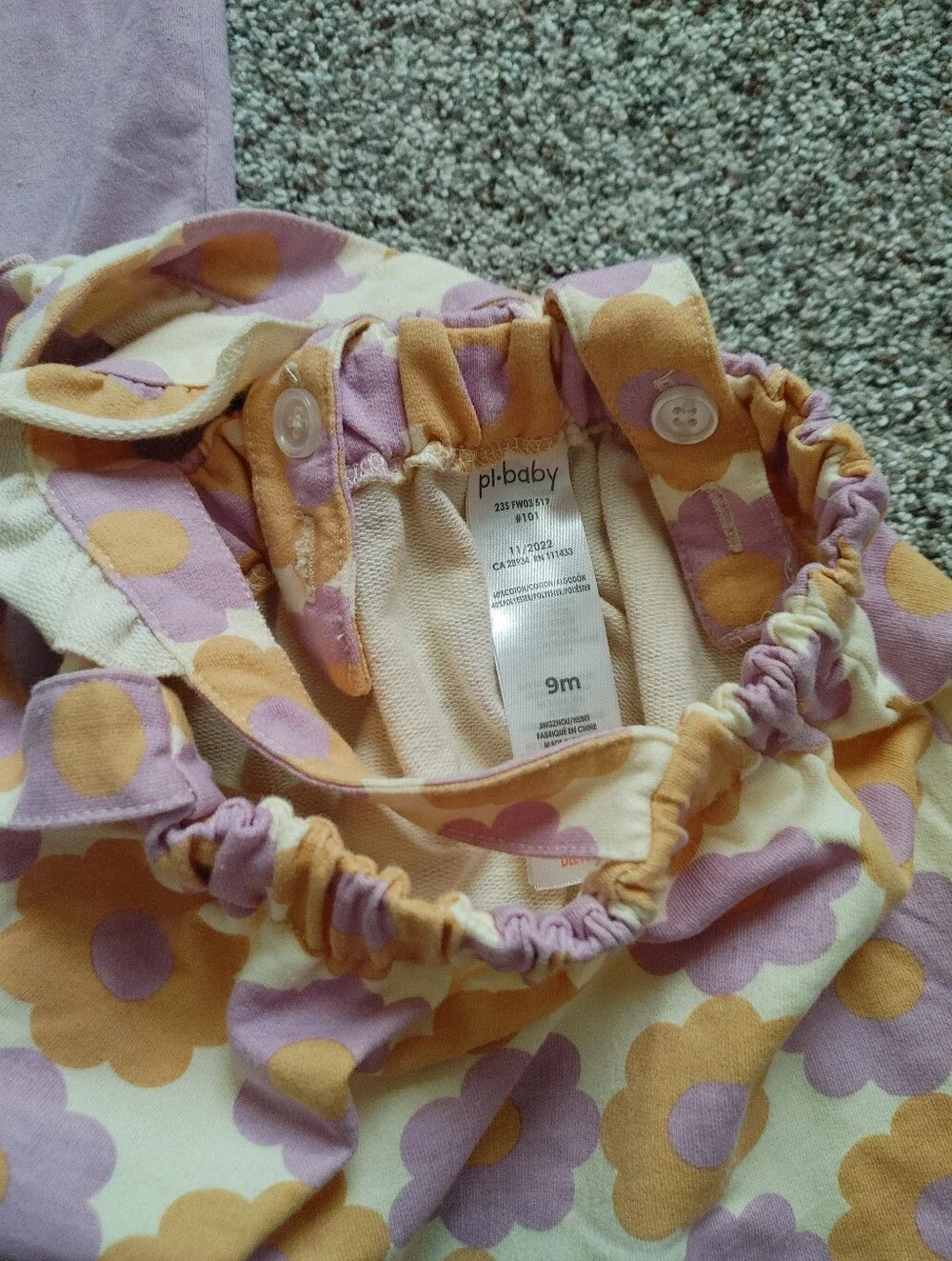 Floral 9M baby girl matching set